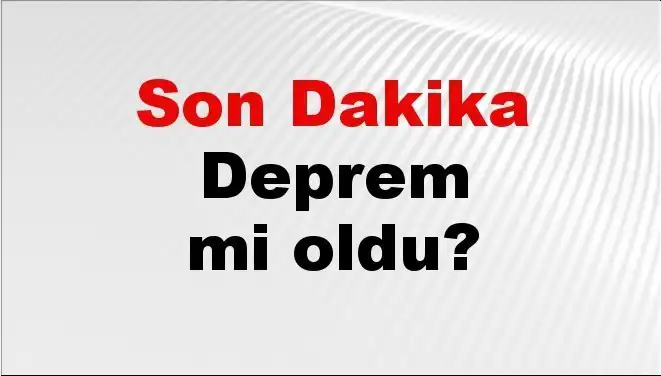 Tekirdağ'da Son Dakika Deprem! Detaylar Burada!