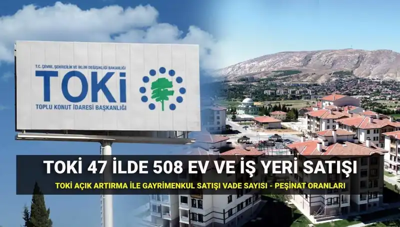 47 İl için TOKİ Açık Artırma Günleri: 508 Yeni Konut ve İş Yeri Bekliyor
