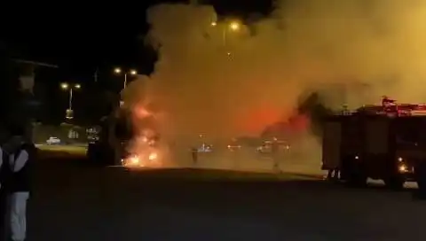 Zonguldak’ta Seyir Halindeki TIR’ın Korkutan Alev Alması