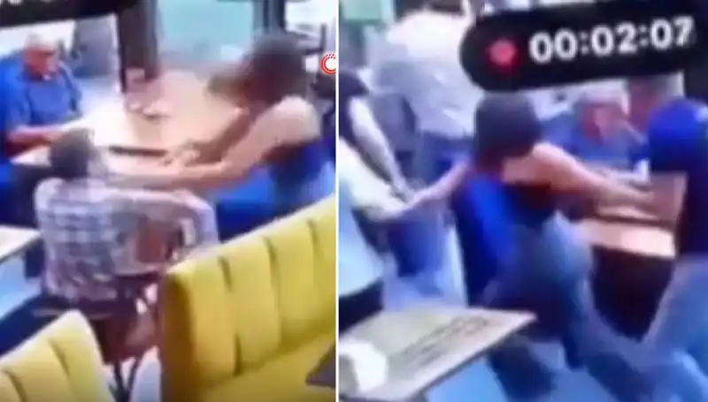 Garsona Tokat Atan Müşteri, Restoranda Tekme Tokat Dayak Yedi!