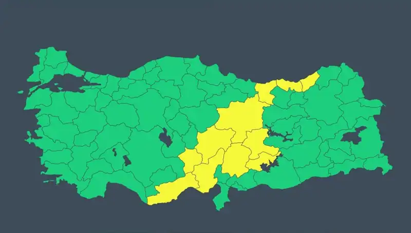 Türkiye'nin 11 İlinde Şiddetli Sağanak ve Fırtına Tehlikesi