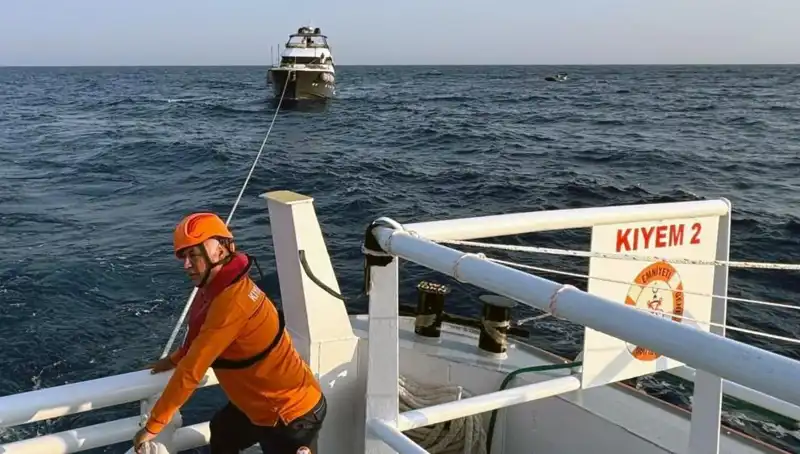 Marmaris Açıklarında Sürüklenen Tekne, Kurtarma Operasyonu ile Dönüyor