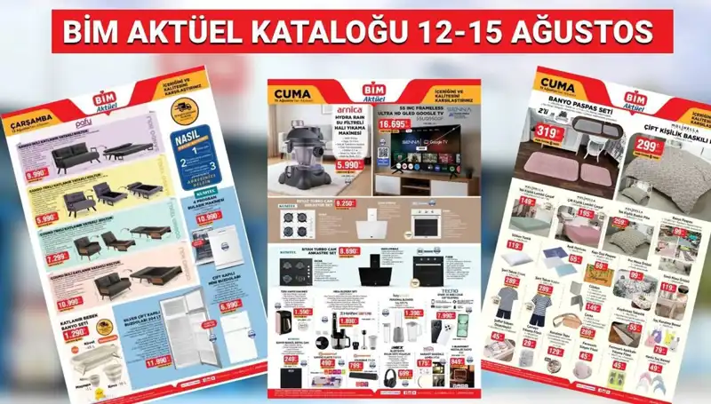 BİM 12-15 Ağustos 2025 Aktüel Kataloğu: Alışveriş Tutkunlarına Özel Ürünler!